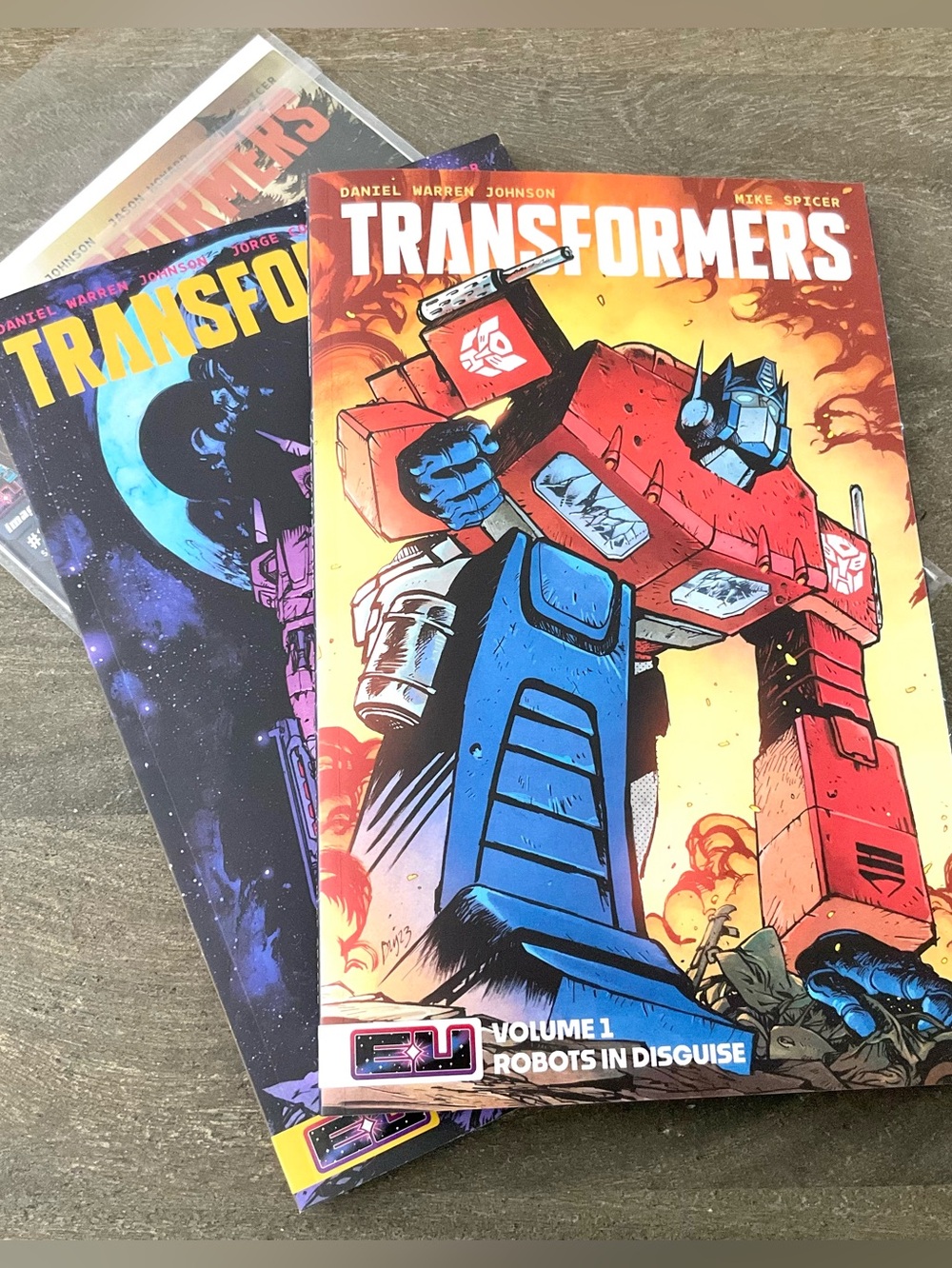 Transformers Energon Universe Volume 1 & 2, and Issue 14 Skybound Comics